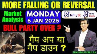 Nifty Prediction and Bank Nifty Analysis for MONDAY 6 JANUARY 2025 | Nifty Bank nifty Tomorrow