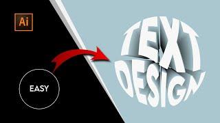 3D Text Effect in Adobe Illustrator | Easy Tutorial for Beginners