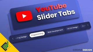 Slider Tabs Like YouTube Using Vanilla JavaScript | Scrollable Navbar