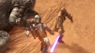 Jango Fett extended/deleted death scene with finished VFX (best version)