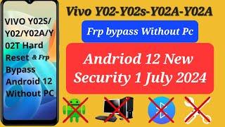 Vivo Y02\Y02s\Y02A\Y02T\Y15c\Y15s\Y16\Frp Bypass Without Pc||Andriod 12||New Security 1 July 2024||