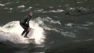 River Surfing in Russia, Moscow.