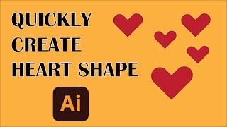 Quickly Create Heart shape in Adobe illustrator 2023 | Step-by-step tutorial