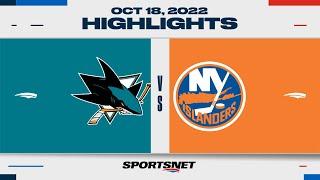 NHL Highlights | Sharks vs. Islanders - October 18, 2022