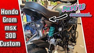 Honda grom msx 125 | 300 Custom build | Part 13 | Seat Frame continued.