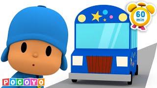  ¡Autobuses, coches y mucho más!  Vehículos para niños | ¿Ya llegamos? | Pocoyo  Español