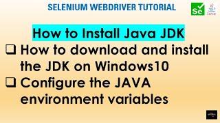 How to Install Java JDK on Windows 10 ( with JAVA_HOME ) #1