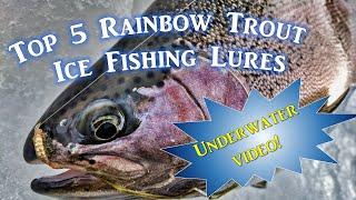 Top 5 Ice Fishing Lures for Rainbow Trout (Underwater Video)