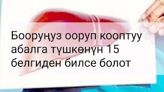 Бооруңуз ооруп кооптуу абалга түшкөнүн 15 белгиден билсе болот