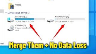 Merge C Drive & D Drive in Windows 11 / 10 /8/ 7 - How To Combine Local c and d With No Data Loss 