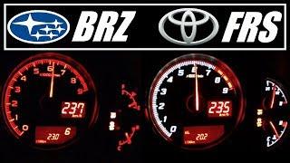 Battle of brothers !? Subaru BRZ vs Toyota GT86 (Scion FRS) - Acceleration 0-235 km/h 