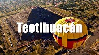  TEOTIHUACÁN desde un globo de aire en Mexico.