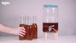 Fermentazione continua nel fermentatore per kombucha di Kefirko