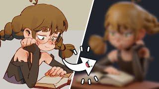 2D to 3D! Sculpting a Nerdy Librarian  From Start to Finish! 