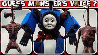 Guess the MONSTER'S VOICE? Choo Choo Charles, Siren Head, Skibidi Toilet, Thomas and Friends