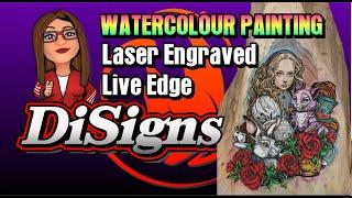 31. HOW TO PAINT YOUR LASER ENGRAVING ON WOOD , LIVE EDGE. Laser engraver, OLM3 OLM2Pro