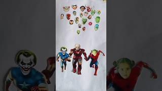 Iron man Vs spider man ‍ captain america 🫣 anaya joker bhoot ulta chasma  hulk guess right head