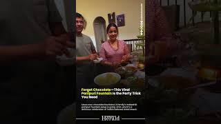 Forget Chocolate—This Viral Panipuri Fountain Is the Party Trick You Need