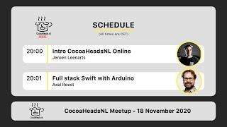 CocoaHeadsNL Online Meetup, 18 November 2020