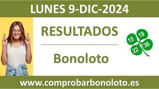 Resultado del sorteo Bonoloto del lunes 9 de diciembre de 2024