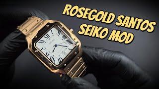 A Rosegold Santos Seiko Mod With a Date Window!