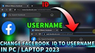 How To Change Facebook ID To Username 2024 |How to Change Your FB Profile User name In Pc or Laptop