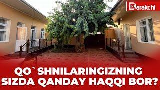 QO`SHNILARINGIZNING SIZDA QANDAY HAQQI BOR?