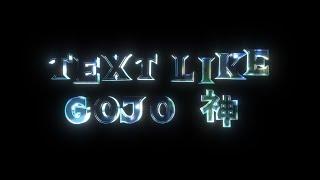 3d Text like @GOJO神 (Free Preset ?)