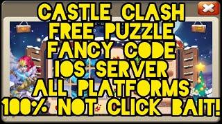 Castle Clash Free Puzzle Fancy Code iOS Server December 26, 2020