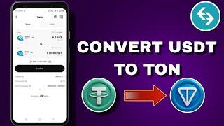 How To Convert USDT To TON on Bitget Wallet