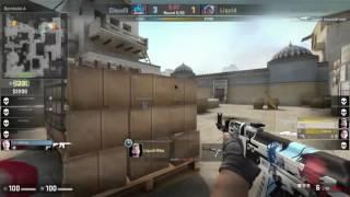 CS:GO Liquid Koosta throws a molotov and the round at ELEAGUE