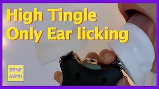 [ONLY Ear Licking] slow to fast ear licking / High Tingles / No Talking ASMR