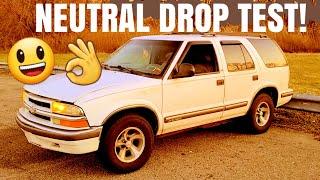 Chevy Blazer NEUTRAL DROP & Burnout Review! Crossed Wires Too! Cameraman and Stuntman at it again!