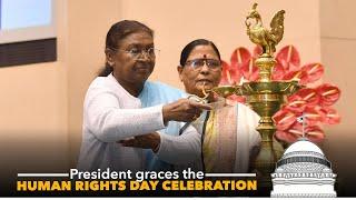 President Droupadi Murmu graces the Human Rights Day celebration at Vigyan Bhavan, New Delhi