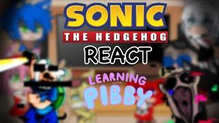 Sonic Characters React To Learning with Pibby and Friday Night Funkin VS Corrupted Sonic // GCRV