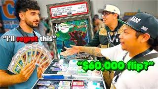 HE WANTED TO FLIP $60,000 FOR HIS POKEMON COLLECTION | POKEMON VENDOR POV