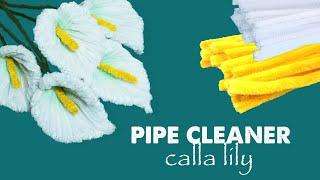 Calla Lily Flower From Pipe Cleaner | DIY Pipe Cleaner Calla Lily Flowers