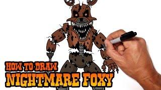 How to Draw Nightmare Foxy | Five Nights at Freddy's