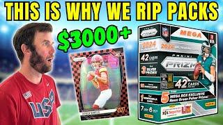 JAYDEN DANIELS $3000 CASE HIT SWEAT! 2023 PRIZM FOOTBALL MEGA BOX REVIEW