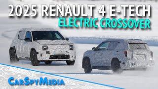 2025 Renault 4 E-Tech Electric Retro Crossover Prototype Spied Winter Testing