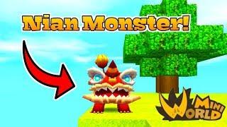 How to Spawn & Tame Nian Monster - Mini World Tutorial#7