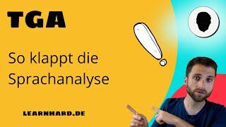 Die Sprachanalyse im TGA