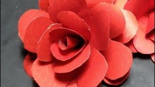 Rose Paper Art | Easy DIY Craft Ideas | Best Handmade Craft for Home Decoration | Pkcraf