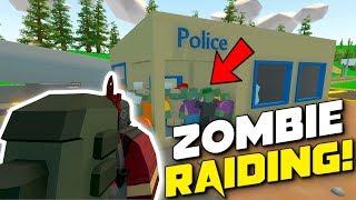 ZOMBIE BASE RAIDING A MODDED TOWN! (Modded Unturned #130)