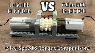 LEGO PF M-Motor Vs CaDA Pro M-Motor (Size, Speed & Torque Comparison)