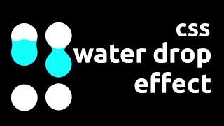 CSS water drop effect loader / falling water | HTML & CSS tutorial