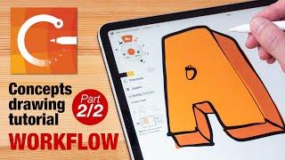 How to draw with Concepts app: Workflow (part 2/2)