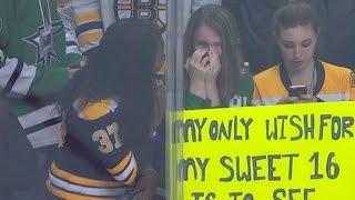 Tyler Seguin brings girl to tears with puck on her birthday