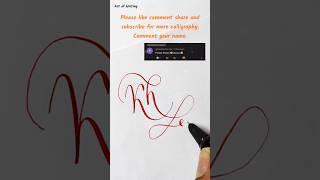 How to write "Khushi" name in beautiful calligraphy l #shorts #shortsfeed #shortvideo #howto