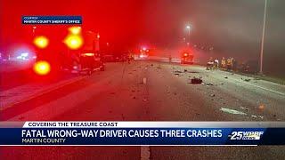 Wrong-way driver causes three crashes, two deaths in Martin County